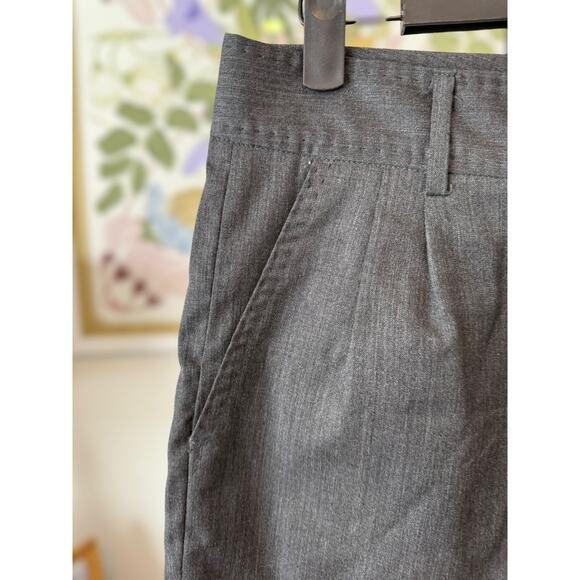 Jenni Kayne 2000's Women's Pleated Gray 100% Wool Tuxedo Shorts Size 6 - Picture 11 of 13